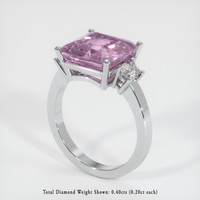 6.08 Ct. Sapphire Ring, 18K White Gold 2