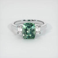 2.67 Ct. Sapphire Ring, 18K White Gold 1