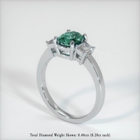 1.19 Ct. Sapphire Ring, 18K White Gold 2