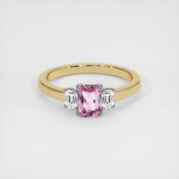 1.04 Ct. Pink Sapphire Ring, 18K White & Yellow 1