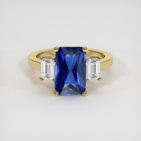4.02 Ct. Blue Sapphire Ring, 14K Yellow Gold 1