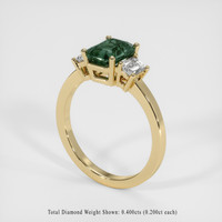 1.58 Ct. Green Sapphire Ring, 14K Yellow Gold 2
