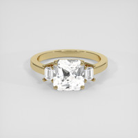 3.76 Ct. White Sapphire Ring, 14K Yellow Gold 1