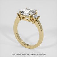 3.76 Ct. White Sapphire Ring, 14K Yellow Gold 2