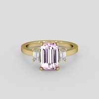 2.53 Ct. Pink Sapphire Ring, 14K Yellow Gold 1