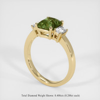 1.91 Ct. Green Sapphire Ring, 14K Yellow Gold 2
