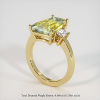 6.04 Ct. Bi Color Sapphire Ring, 18K Yellow Gold 2