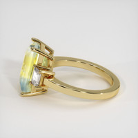 6.04 Ct. Bi Color Sapphire Ring, 18K Yellow Gold 4