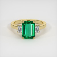 2.28 Ct. Emerald Ring, 18K Yellow Gold 1