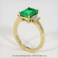 2.28 Ct. Emerald Ring, 18K Yellow Gold 2