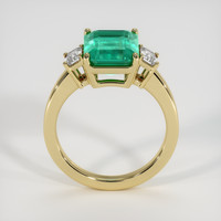 3.44 Ct. Emerald Ring, 18K Yellow Gold 3