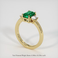 1.22 Ct. Emerald Ring, 18K Yellow Gold 2