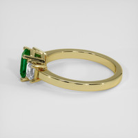 0.94 Ct. Emerald Ring, 18K Yellow Gold 4