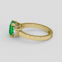 1.43 Ct. Emerald Ring, 18K Yellow Gold 4