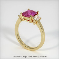 2.19 Ct. Pink Sapphire Ring, 18K Yellow Gold 2