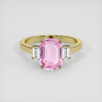 2.54 Ct. Padparadscha Sapphire Ring, 18K Yellow Gold 1
