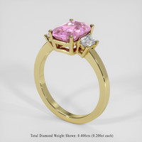 2.54 Ct. Padparadscha Sapphire Ring, 18K Yellow Gold 2