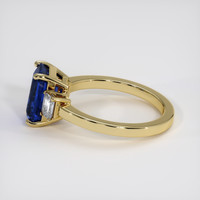 3.10 Ct. Blue Sapphire Ring, 18K Yellow Gold 4