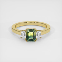 1.10 Ct. Bi Color Sapphire Ring, 18K Yellow Gold 1