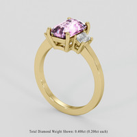 2.53 Ct. Pink Sapphire Ring, 18K Yellow Gold 2