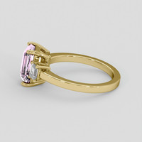 2.53 Ct. Pink Sapphire Ring, 18K Yellow Gold 4