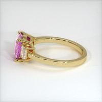 2.12 Ct. Purplish Pink Sapphire Ring, 18K Yellow Gold 4