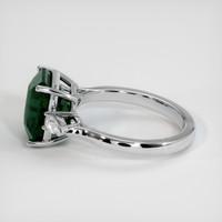 5.27 Ct. Bluish Green Sapphire Ring, Platinum 950 4