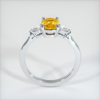 1.29 Ct. Yellowish Orange Sapphire Ring, Platinum 950 3