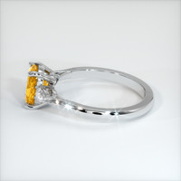 1.29 Ct. Yellowish Orange Sapphire Ring, Platinum 950 4