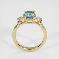 2.02 Ct. Bluish Green Sapphire Ring, 14K Yellow Gold 3
