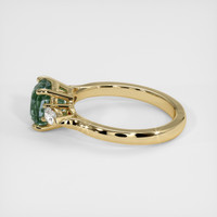 2.02 Ct. Bluish Green Sapphire Ring, 14K Yellow Gold 4