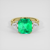 4.73 Ct. Emerald Ring, 18K Yellow Gold 1