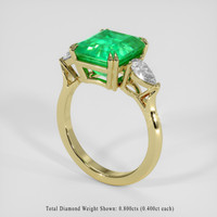 4.73 Ct. Emerald Ring, 18K Yellow Gold 2