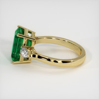 4.55 Ct. Emerald Ring, 18K Yellow Gold 4