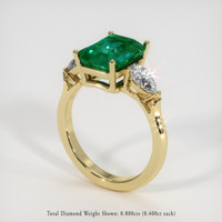 3.32 Ct. Emerald Ring, 18K Yellow Gold 2