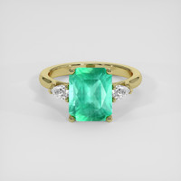 4.55 Ct. Emerald Ring, 18K Yellow Gold 1