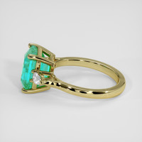4.55 Ct. Emerald Ring, 18K Yellow Gold 4