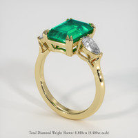 3.44 Ct. Emerald Ring, 18K Yellow Gold 2