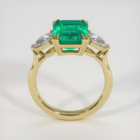 3.44 Ct. Emerald Ring, 18K Yellow Gold 3