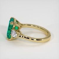 3.44 Ct. Emerald Ring, 18K Yellow Gold 4
