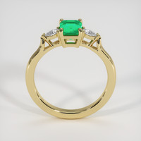 0.89 Ct. Emerald Ring, 18K Yellow Gold 3