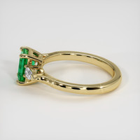 0.80 Ct. Emerald Ring, 18K Yellow Gold 4