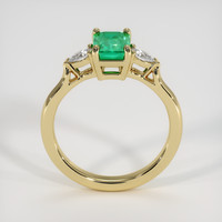 0.78 Ct. Emerald Ring, 18K Yellow Gold 3