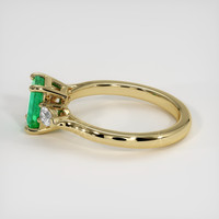 0.78 Ct. Emerald Ring, 18K Yellow Gold 4