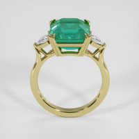 6.93 Ct. Emerald Ring, 18K Yellow Gold 3