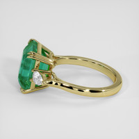 6.93 Ct. Emerald Ring, 18K Yellow Gold 4