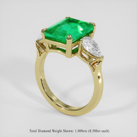 4.40 Ct. Emerald Ring, 18K Yellow Gold 2