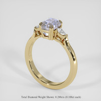 2.00 Ct. Bi Color Sapphire Ring, 18K Yellow Gold 2