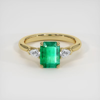 1.19 Ct. Emerald Ring, 18K Yellow Gold 1