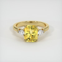 3.05 Ct. Yellow Sapphire Ring, 18K Yellow Gold 1